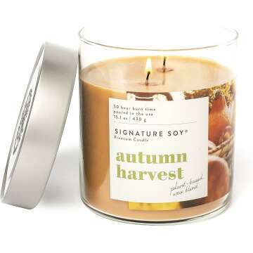 Autumn Harvest Scented Candle – Cozy Home Fragrance