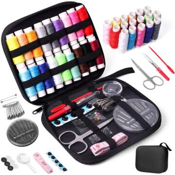 JUNING Sewing Kit - Complete Portable Sewing Supplies Set with Case