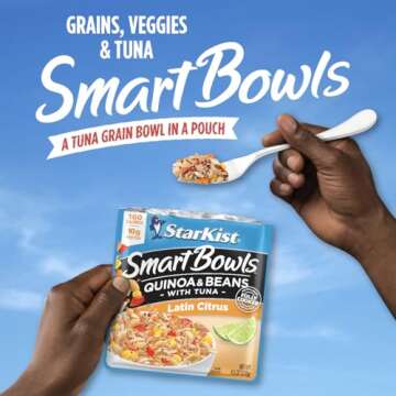 StarKist Smart Bowls Latin Citrus, 4.5 oz Pouch (Pack of 12) – Features Quinoa & Beans with Wild Caught Tuna