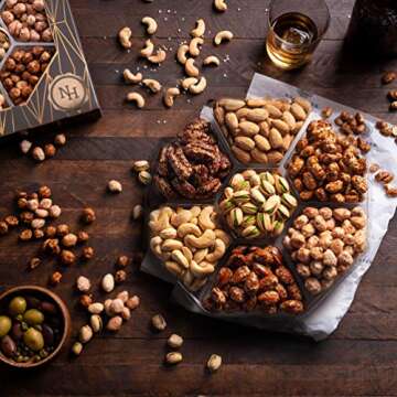 Gourmet Holiday Nuts Gift Basket for Men & Women