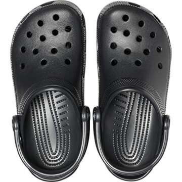 Crocs Unisex-Adult Classic Clogs (Best Sellers), Black, 8 Men/10 Women