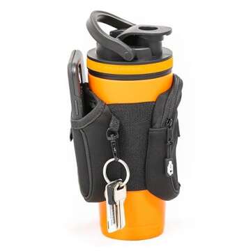 Bottle Caddy™ - The Original Water Bottle Pouch with a Wallet and Phone Holder, ideal for Gym Lovers, Hydro Enthusiasts, Hikers, and Athletes. The Best Water Bottle Accessories for Reusable Bottles