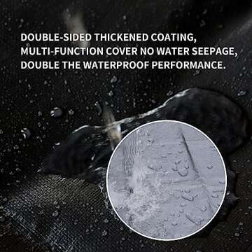 TARPAL 3x3 Tarps Silver 10.5Mil(3-Pack) Multipurpose Protective Cover Heavy Duty Tarp Snow or Uv Protection Waterproof,Lightweight, Durable Reinforced Edges