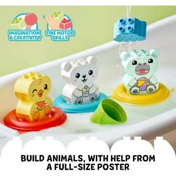 LEGO DUPLO Bath Time Fun Floating Animal Train Toy