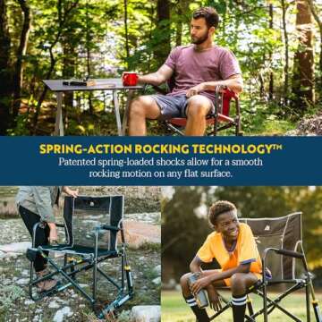 GCI Outdoor Freestyle Rocker Outdoor Rocking Chair with Beverage Holder