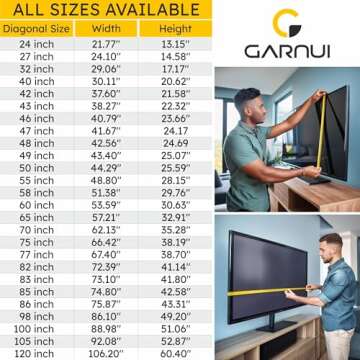 Garnui | 85 inch | TV SCREEN PROTECTOR, Tv Display Protector Compatible with LCD, OLED, LED & QLED 4K HDTV, Easy Installation, All Size Available