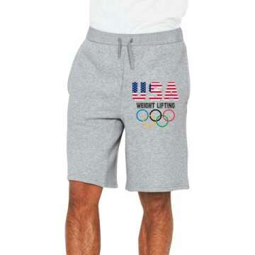 USA Weight Lifting Olympic Game Mens Performance Shorts Sweatpants