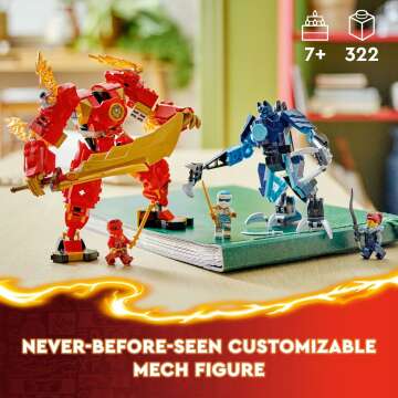 LEGO NINJAGO Kai’s Elemental Fire Mech for Kids