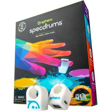 Sphero Specdrums (2 Rings) App-Enabled Musical Rings with Play Pad Included - White (SD01WRW2), Package may vary