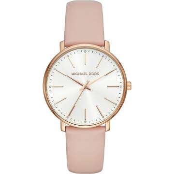 Stylish Michael Kors Pyper Three-Hand Stainless Steel Watch for Women