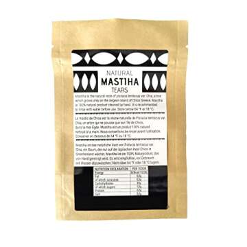 Chios Mastiha Tears Gum Greek 100% Natural Mastic Packs From Mastic Growers Fresh (20gr Medium Tears)