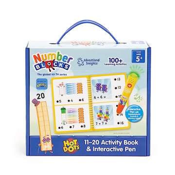 Educational Insights Hot Dots Numberblocks Workbook Numbers 11-20 with Interactive Pen - Learning Activities for Kids Ages 5+, Kindergarten Must Haves