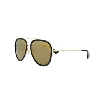 Gucci Aviator Sunglasses Gold Gold Gold Luxury Eyewear Made In Japan Metal Frame Designer Fashion for Everyday Luxury