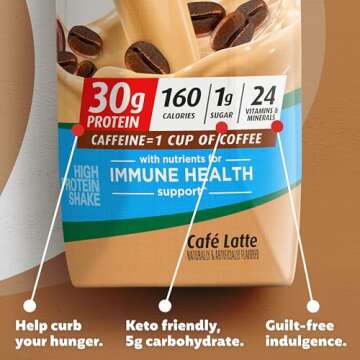 Premier Protein Shake, Cafe Latte, 30g Protein, 11 fl oz, 12 Ct