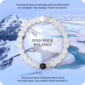 Lokai Beaded Bracelets for Women & Men, Classic Clear Style - Mental Health Awareness Bracelet Encourages Mental Wellness Slides-On for Comfortable Fit - Silicone Stretch Bead Bracelet Jewelry