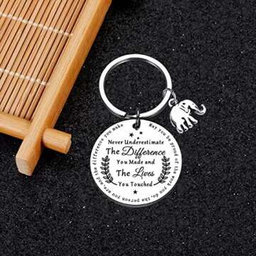 Inspirational Elephant Keychain for Appreciation Gifts