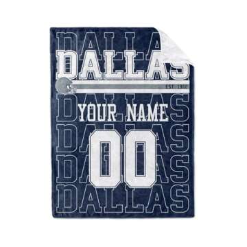 ANTKING Custom Dallas Throw Blanket - Personalized Gift for Him & Her