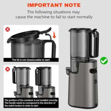 Cold Press Juicer, Masticating Juicer with 5.4" Wide Feed Chute, 350w Slow Juicer Machines Fit Whole Vegetables and Fruits,Juice Extractor Machine with High Juice Yield, Easy to Clean(Black)