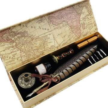 Antique Quill Pen Set