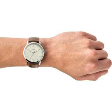 Fossil Men's Slim Minimalist Stainless Steel Watch