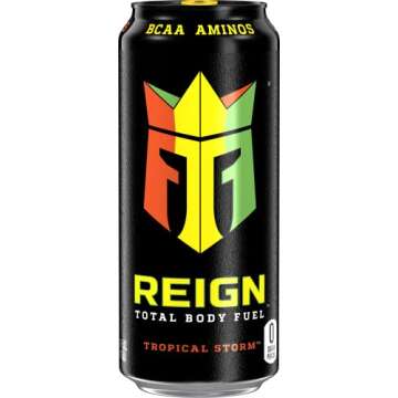 REIGN Total Body Fuel, Tropical Storm, Fitness & Performance Drink, 16 Fl Oz (Pack of 12)