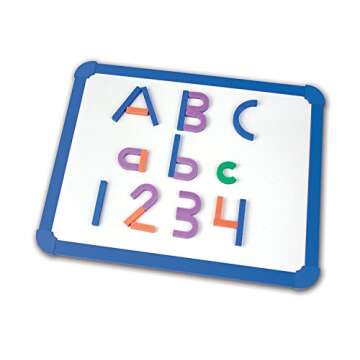 Learning Resources Magnetic Letter and Number Construction Set, Soft Foam Magnetic Shapes, Uppercase and Lowercase Letters, Teaching Aids, 262 Pieces, Grades PreK+, Ages 4+, Model Number: LER8551