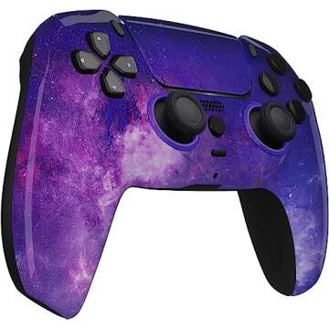 Custom Wireless Controller Compatible with PS5 - Multiple Designs Available (PS5 Galaxy)