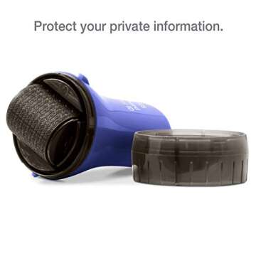 Guard Your ID ADVANCED WIDE Roller Identity Theft Prevention Security Stamp NAVY BLUE (70109)