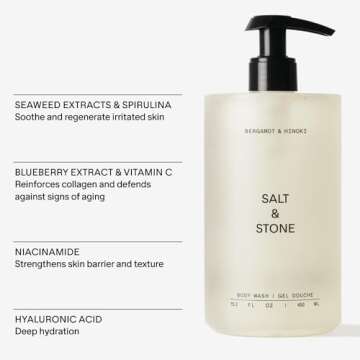 SALT & STONE Bergamot & Hinoki Body Wash 15.2 fl oz