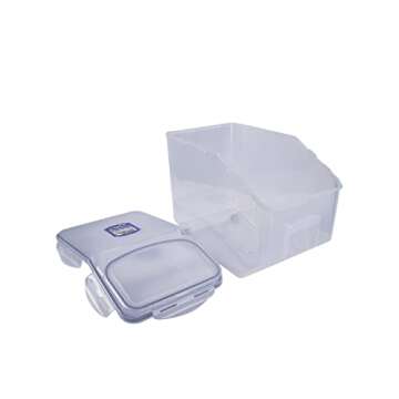 LOCK & LOCK Easy Essentials Food Lids (Flip-Top) / Pantry Storage, BPA Free, Top-50.7 Cup-for Rice, Clear