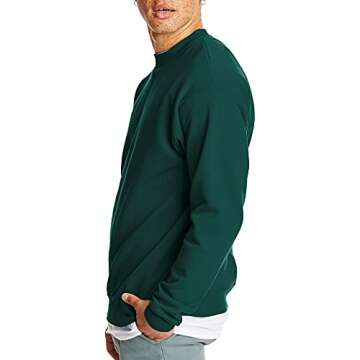 Hanes mens Ecosmart Sweatshirt, Deep Forest - 1 Pack, Large US,