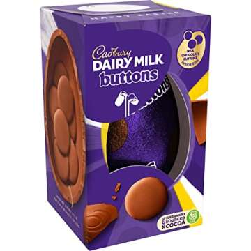 Cadbury Easter Egg 96g | Premium Milk Chocolate Egg with Giant Buttons in it | Easter Egg Made with Cadbury Dairy Milk | Giant Milk Chocolate Buttons Easter Shell Egg