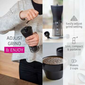 Hario Mini-Slim Plus Ceramic Coffee Mill - Perfect Grind