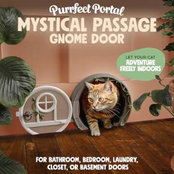 Gnome Door: Secure and Stylish Lockable Cat Door for Interior Use