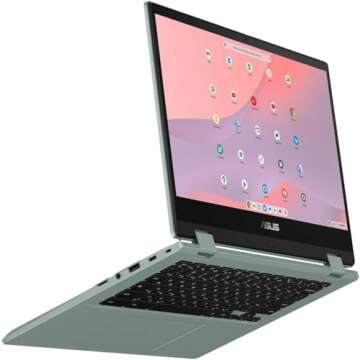 ASUS CM14 Flip Chromebook 14.0" FHD Touch Display (MediaTek Kompanio 520 Processor, ARM Mali-G52 MC2 GPU, 4GB LPDDR4X, 64GB eMMC SSD, WiFi 6, SD Reader, Bluetooth 5.3, HD Webcam, Chrome OS) (Renewed)