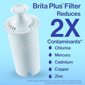 Brita™ Extra Large 27 Cup Dispenser - Brita Plus Filter, UltraMax, Black