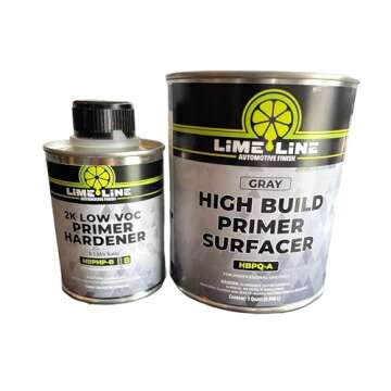 LiME LiNE Sand-able Automotive Primer Surfacer, Direct-to-Metal, High Build 2k Urethane, 1.5 Quart kit, (Light Grey) 2:1 mixture