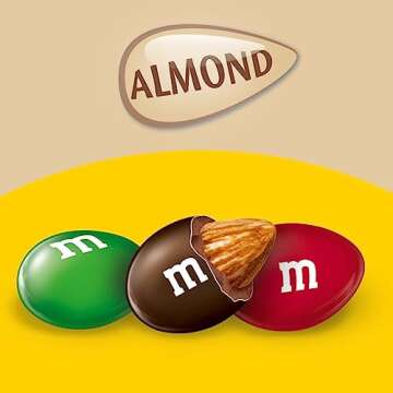 M&M'S Almond Chocolate Candy Sharing Size 2.83-Ounce Pouch 18-Count Box