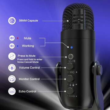 USB Condenser Mic for Gaming & YouTube Podcasting