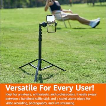 Amazon Basics 64-Inch Smartphone Tripod & Selfie Stick