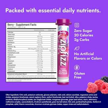 Zipfizz Berry Energy Drink Powder - 12 Pack