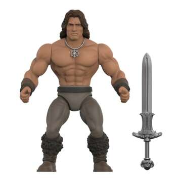 Super7 Conan The Barbarian Vintage Conan - 5.5" Conan Action Figure with Accessory Classic Movie Collectibles and Retro Toys