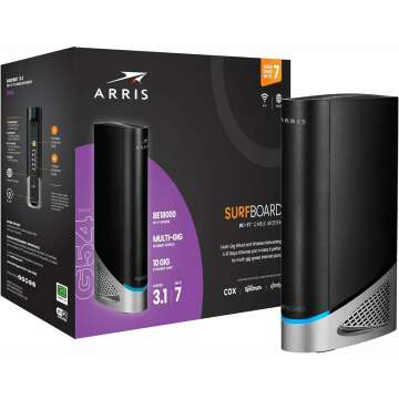 ARRIS (G54) - Cable Modem Router Combo - Fast DOCSIS 3.1 Multi-Gigabit & BE 18000 WiFi 7 Router Comcast Xfinity, Cox, Spectrum Quad-Band 1, Up to 18 Gbps Max Speed