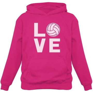 Tstars Volleyball Gifts Hoodies for Teen Girls Women Fans Love Sweatshirts Hoodie