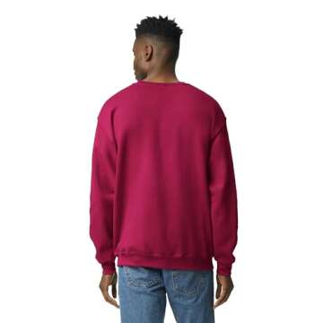 Gildan Adult Fleece Crewneck Sweatshirt - Red 2XL