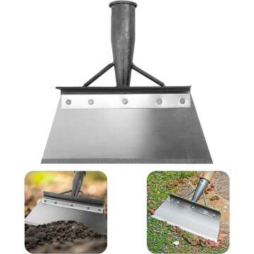 Multifunctional Cleaning Shovel - 10In Flat Spade for Garden Weeding and Landscaping