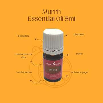 Young Living Myrrh Essential Oil - 5ml - Skincare & Beauty - Moisturizes Skin - Meditation & Yoga Aroma - Vegan & Gluten-Free - Aromatherapy Diffusers