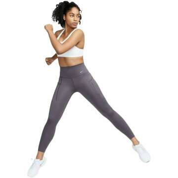 Nike Go Women's Firm-Support High-Waisted 7/8 Leggings with Pockets (as1, Alpha, s, Regular, Regular, Light Cave Purple/Grey)