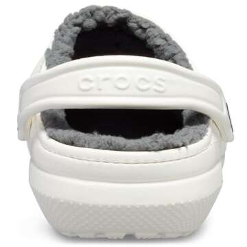 Crocs Classic Lined Clog White/Grey Men's 7, Women's 9 Medium