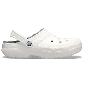 Crocs Classic Lined Clog White/Grey Men's 7, Women's 9 Medium